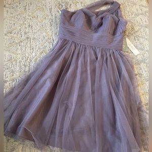 NWT WTOO Purple Short Prom Formal Dress Sz 10 Color “Heather” One Shoulder